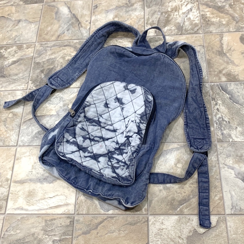 Stonewashed Denim Backpack - image 1